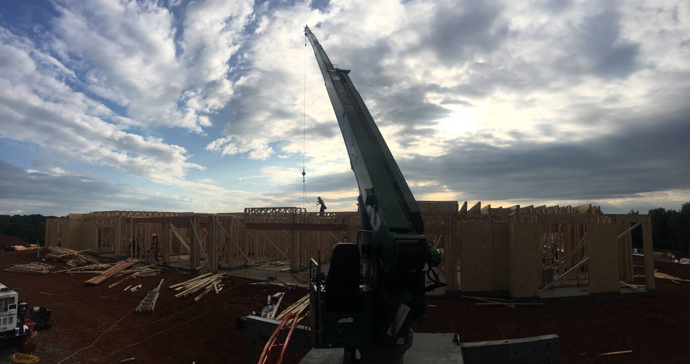 Crane on an East Tennessee jobsite